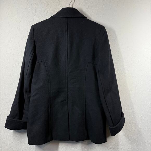 Liz Claiborne Women's 100% Wool Black Peacoat Size Small Petite - Picture 7 of 8